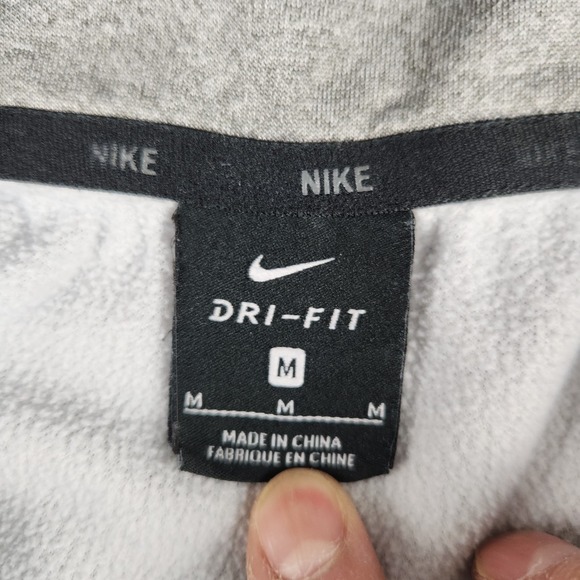 Nike Hoodie Dri-Fit Zip Up Men's M Medium Gray Athletic Sweater - Picture 2 of 8